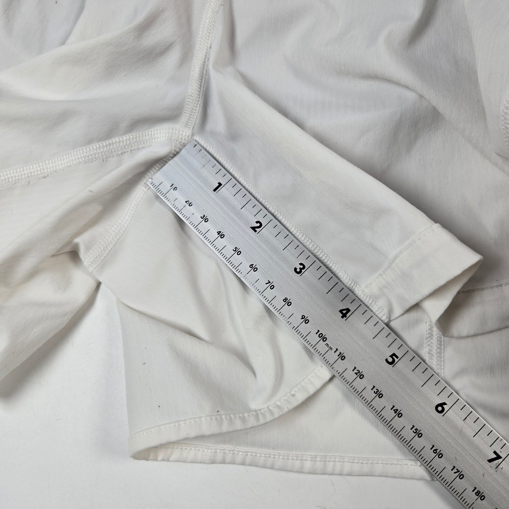 Lululemon Track That Shorts Women 6 White High Rise Smocked Waist Running Gym - Picture 9 of 9
